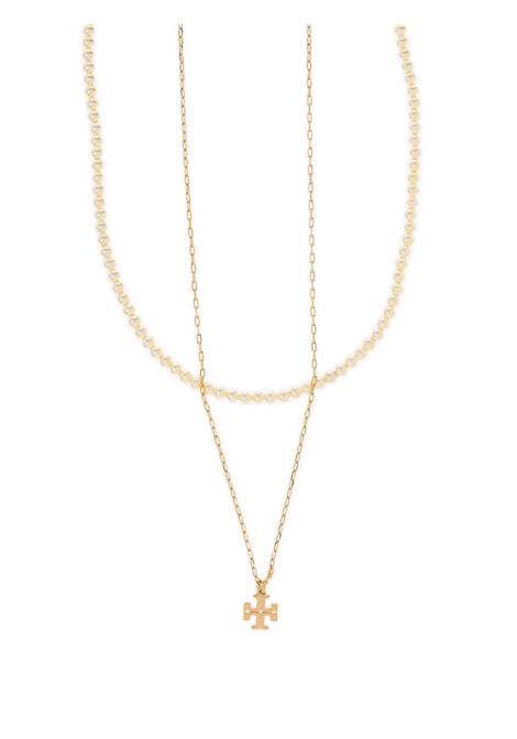 Gold layered logo-detail necklace Tory Burch - women TORY BURCH | 171095137